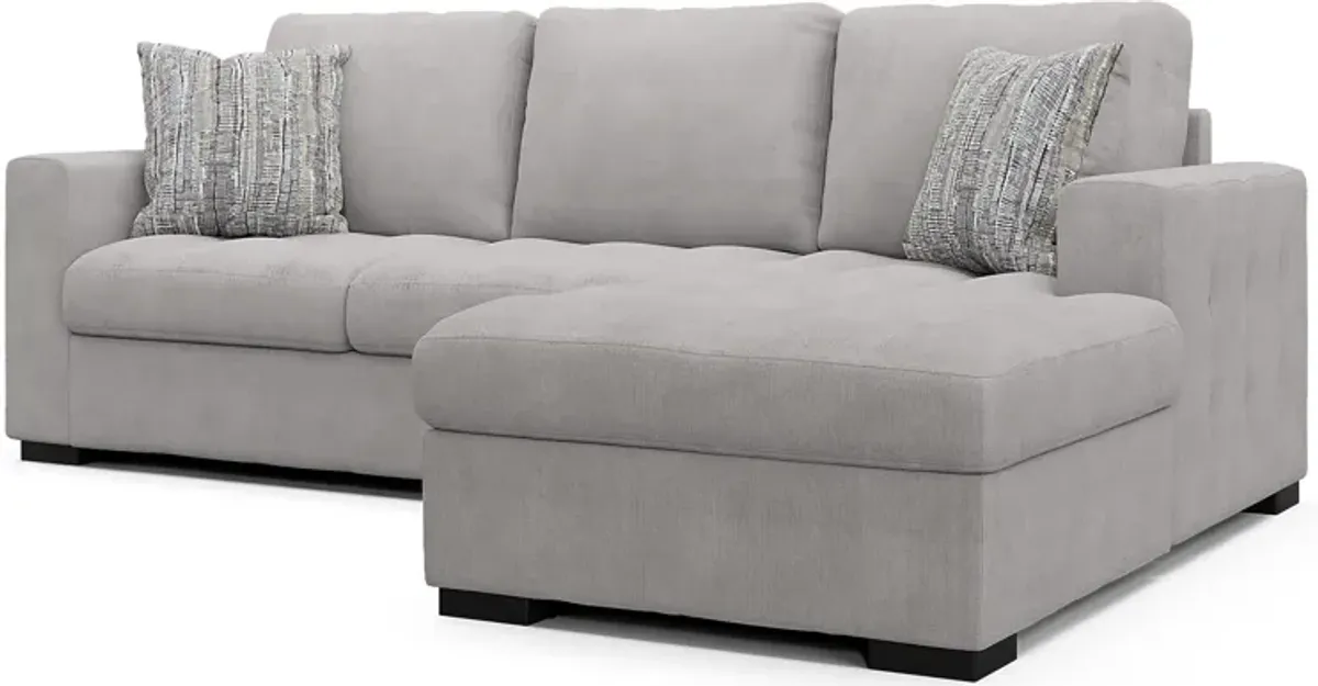 Angelino Heights Gray 2 Pc Sleeper Sectional