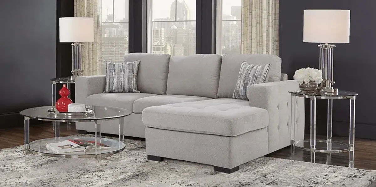 Angelino Heights Gray 2 Pc Sleeper Sectional