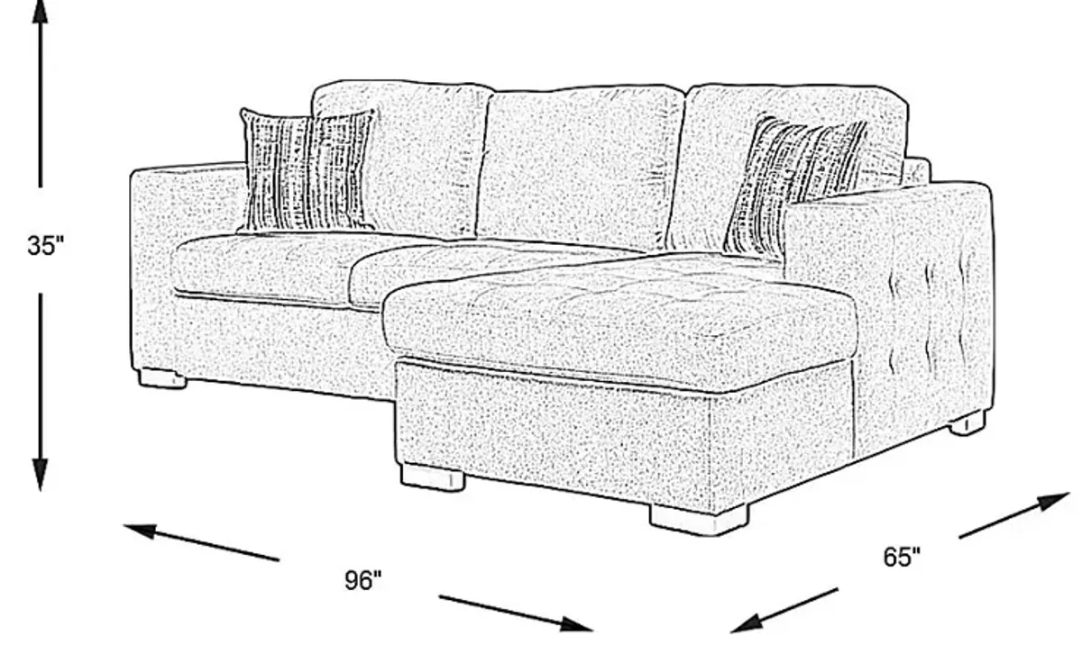 Angelino Heights Gray 2 Pc Sleeper Sectional