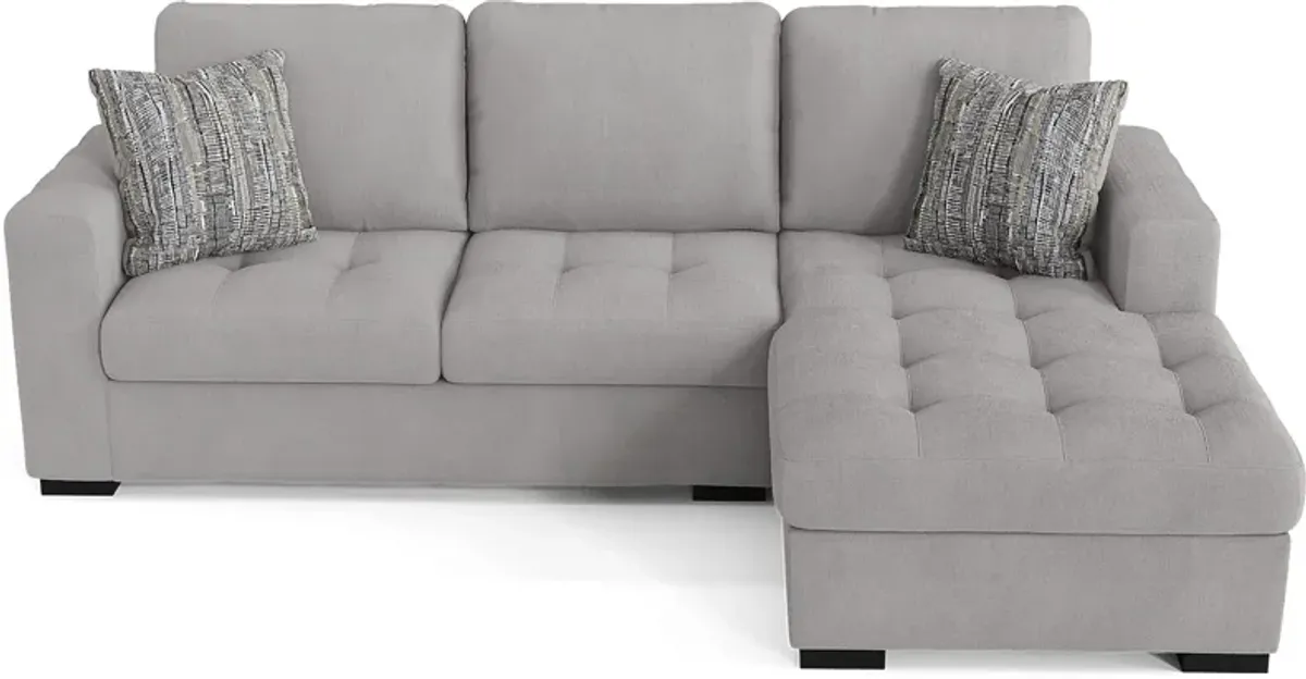 Angelino Heights Gray 2 Pc Sleeper Sectional