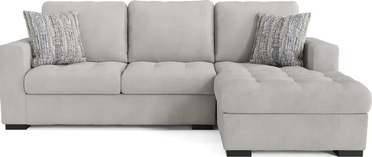 Angelino Heights Gray 2 Pc Sleeper Sectional