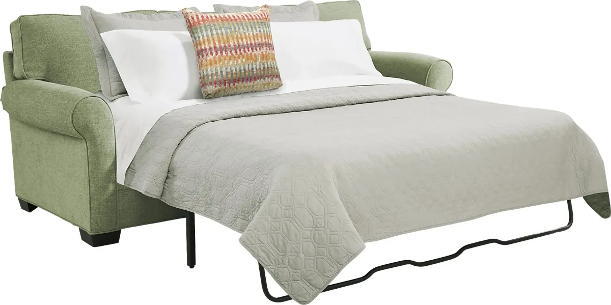Bellingham Celadon Textured Chenille 7 Pc Living Room with Gel Foam Sleeper Sofa
