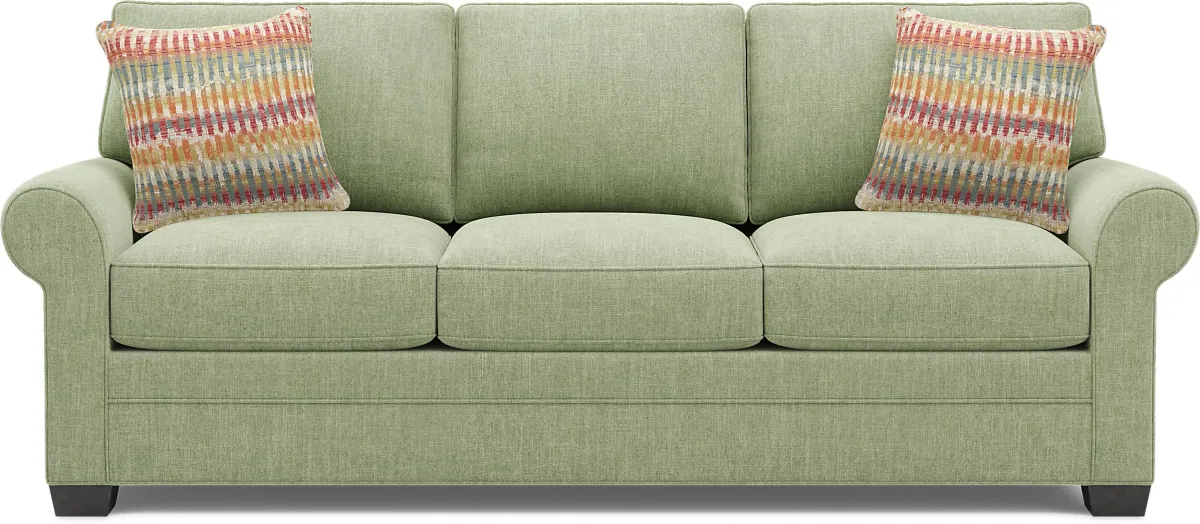 Bellingham Celadon Textured Chenille 7 Pc Living Room with Gel Foam Sleeper Sofa