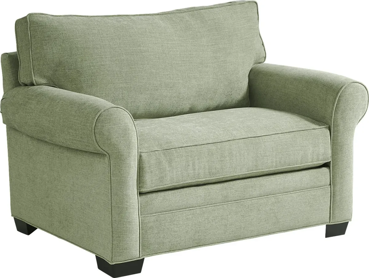 Bellingham Celadon Textured Chenille 7 Pc Living Room with Gel Foam Sleeper Sofa