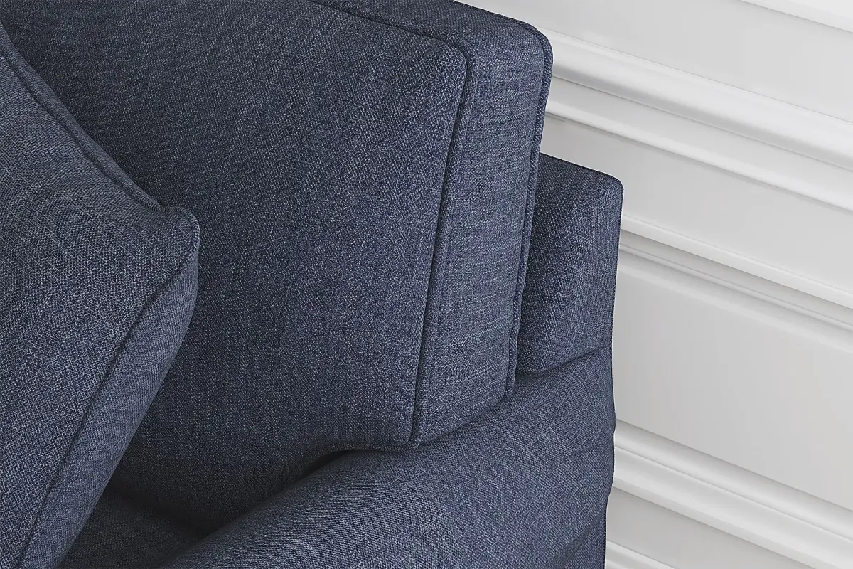 Bellingham Sapphire Textured Chenille 7 Pc Living Room with Gel Foam Sleeper Sofa