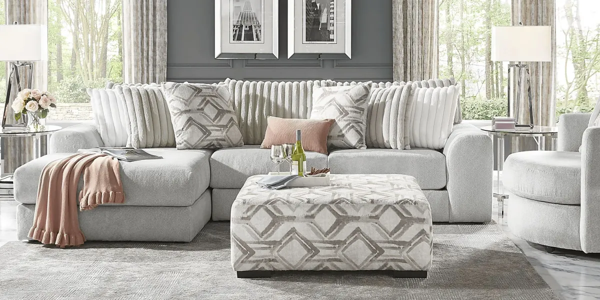 Moreau Street Gray 5 Pc Sectional Living Room