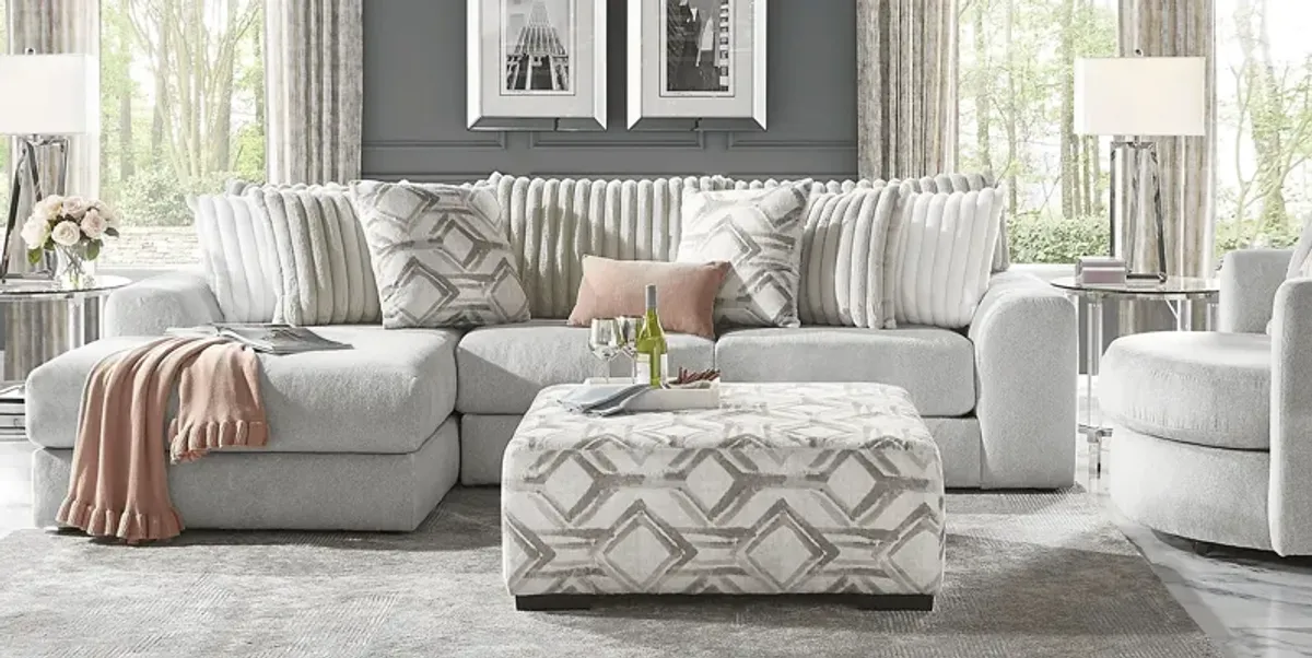 Moreau Street Gray 5 Pc Sectional Living Room