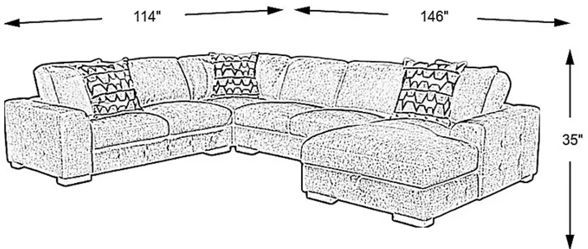 Marcola Ash 4 Pc Sleeper Sectional