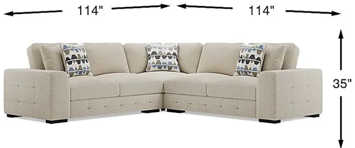 Marcola Sand 3 Pc Sectional