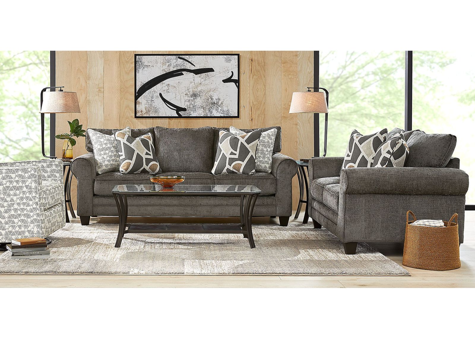 Salgado Charcoal 8 Pc Living Room