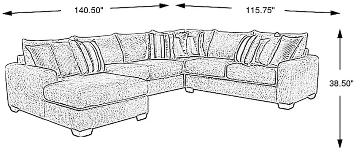 Martin Brown 3 Pc Sectional