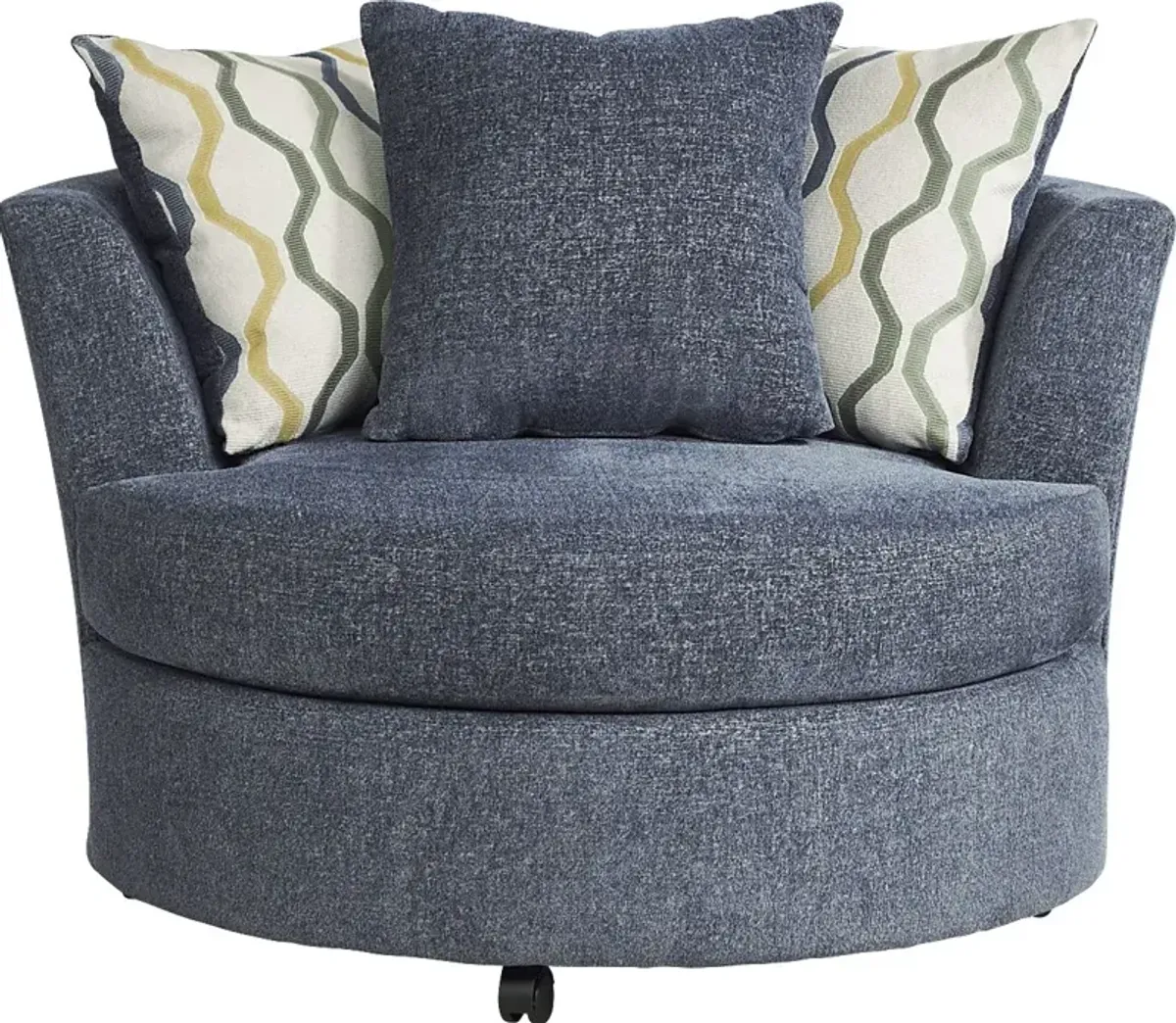 Briar Street Blue Swivel Accent Chair