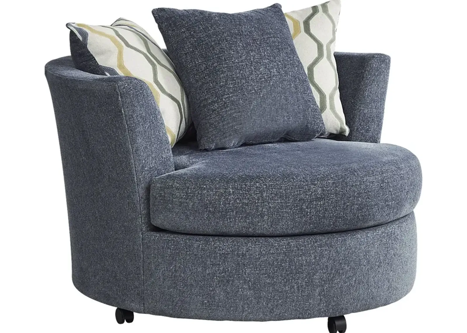 Briar Street Blue Swivel Accent Chair