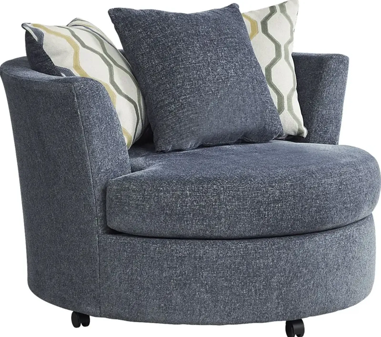 Briar Street Blue Swivel Accent Chair