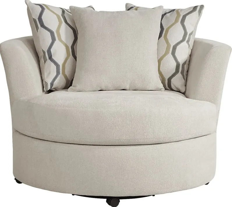 Briar Street Beige Swivel Accent Chair