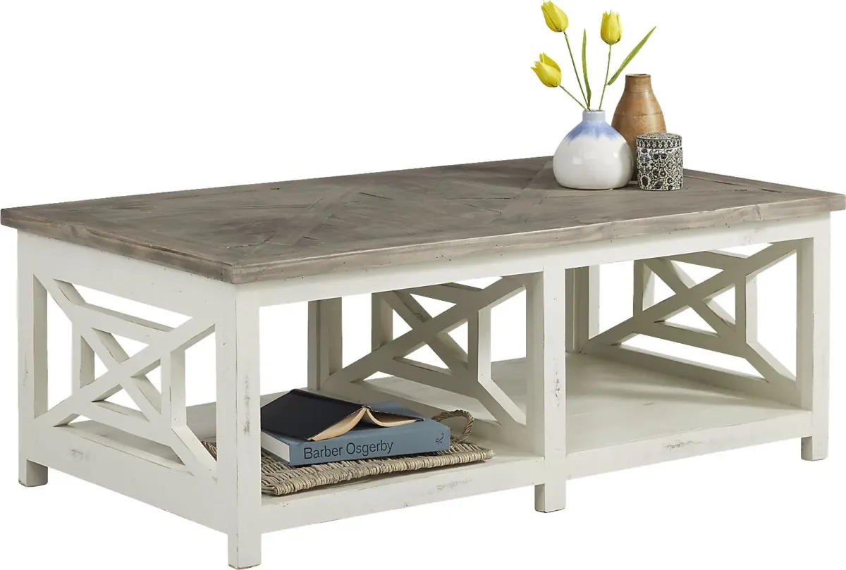 Shelton Ivory 7 pc Living Room with Sleeper