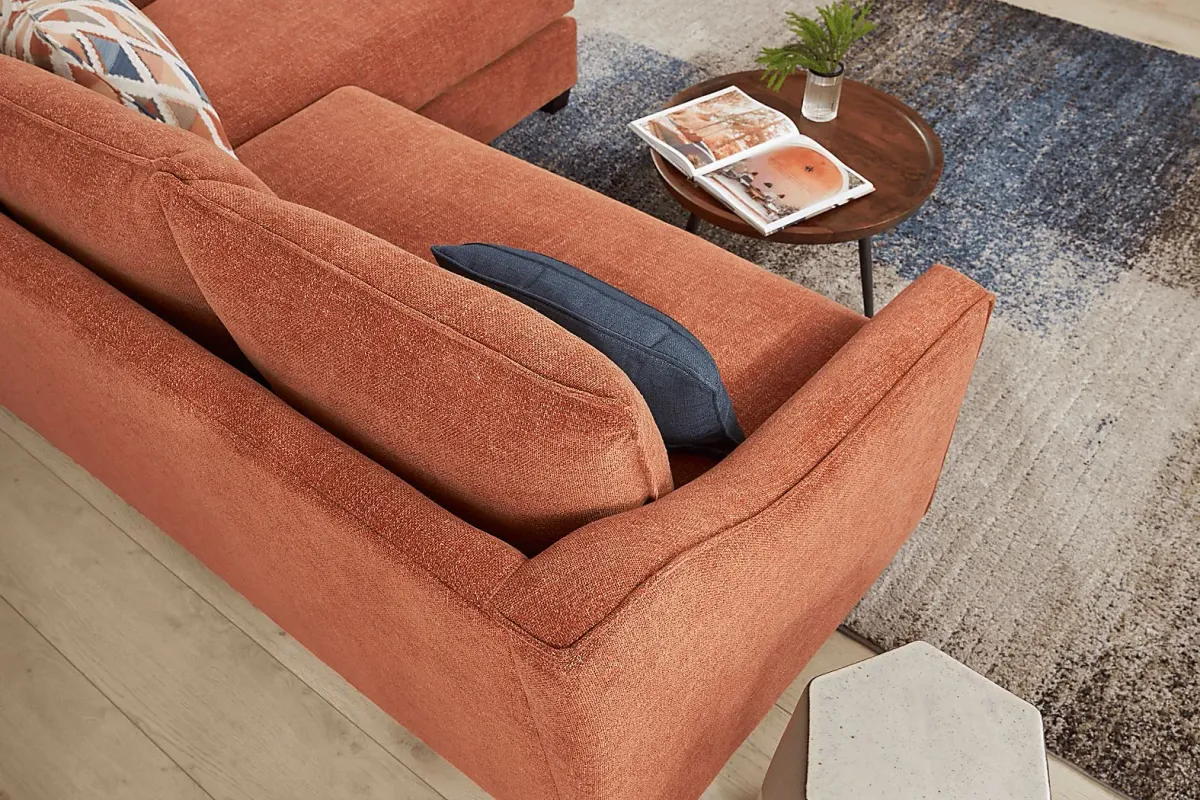 Soho Place Russet 5 Pc Living Room with Sleeper Chaise Sofa