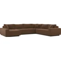 Milano Brown 4 Pc Sectional