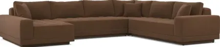 Milano Brown 4 Pc Sectional