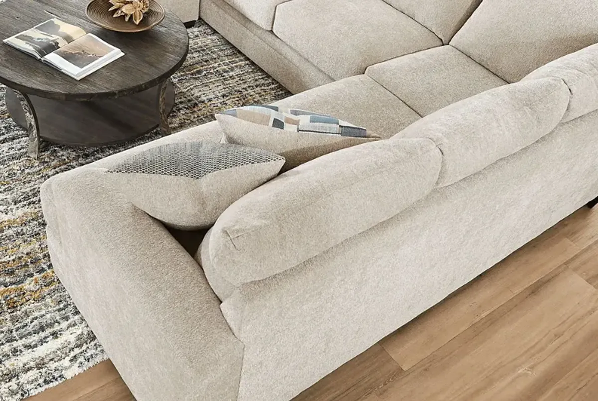 Copley Place Linen 2 Pc Gel Foam Sleeper Sectional