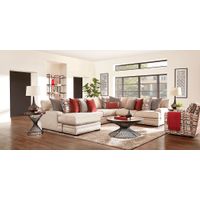 Cindy Crawford Home Tribeca Loft Beige 3 Pc Sectional