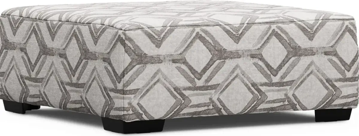 Moreau Street Gray Cocktail Ottoman