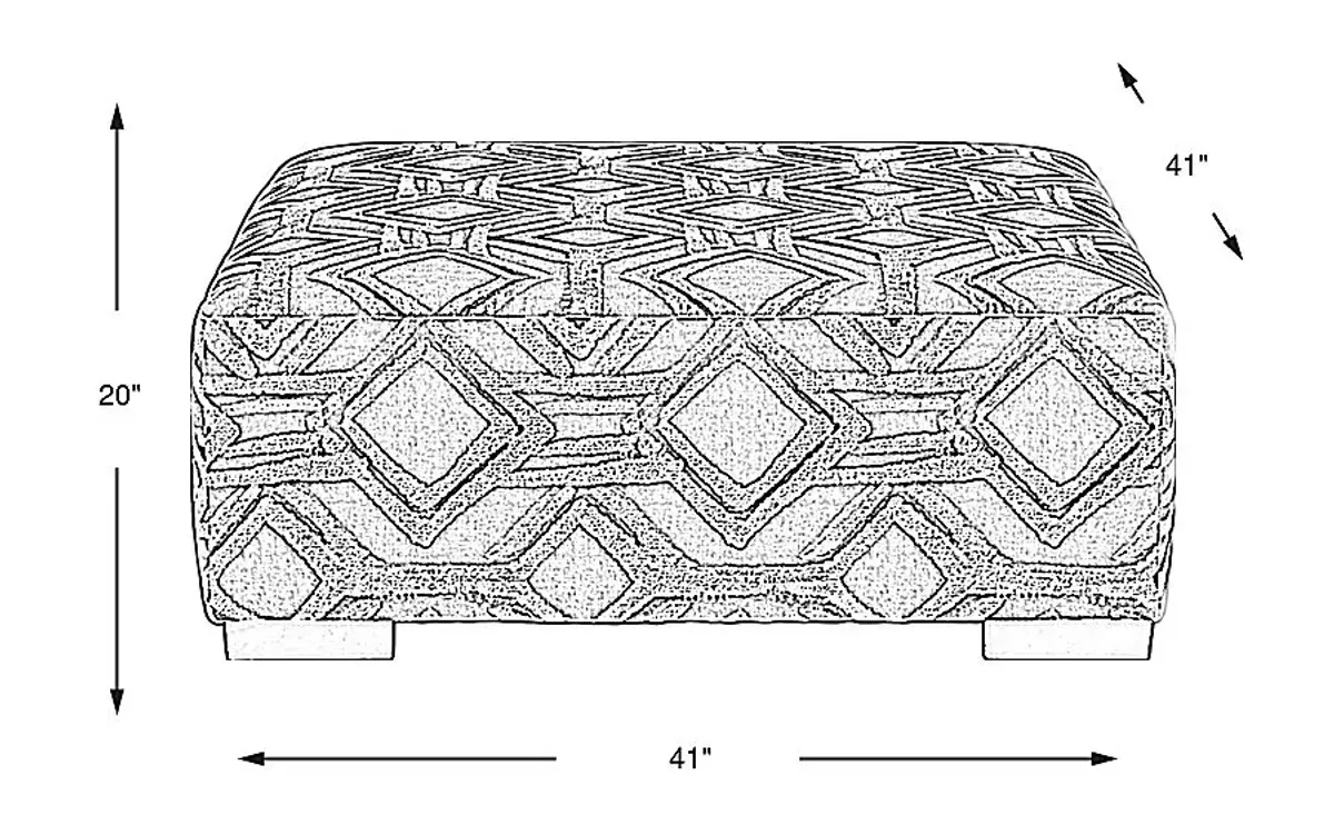 Moreau Street Black Cocktail Ottoman