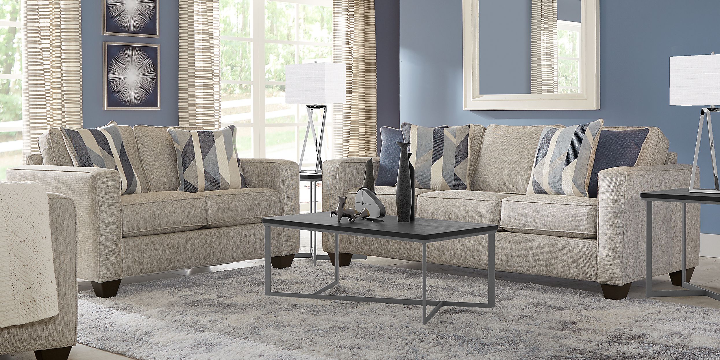 Ridgewater Light Gray 7 Pc Living Room