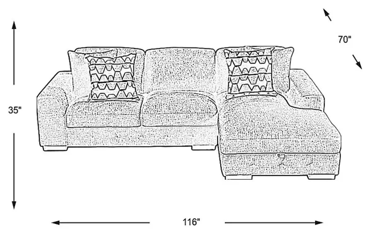 Marcola Ash 2 Pc Sleeper Sectional