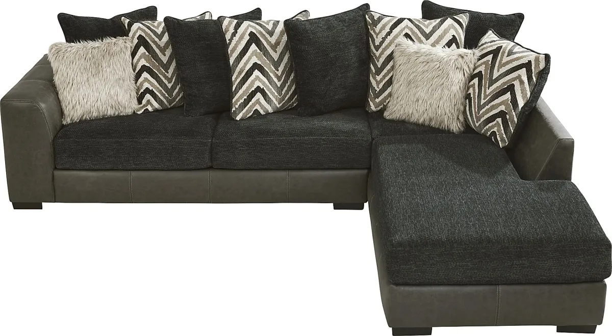 Novelia Black 2 Pc Sectional