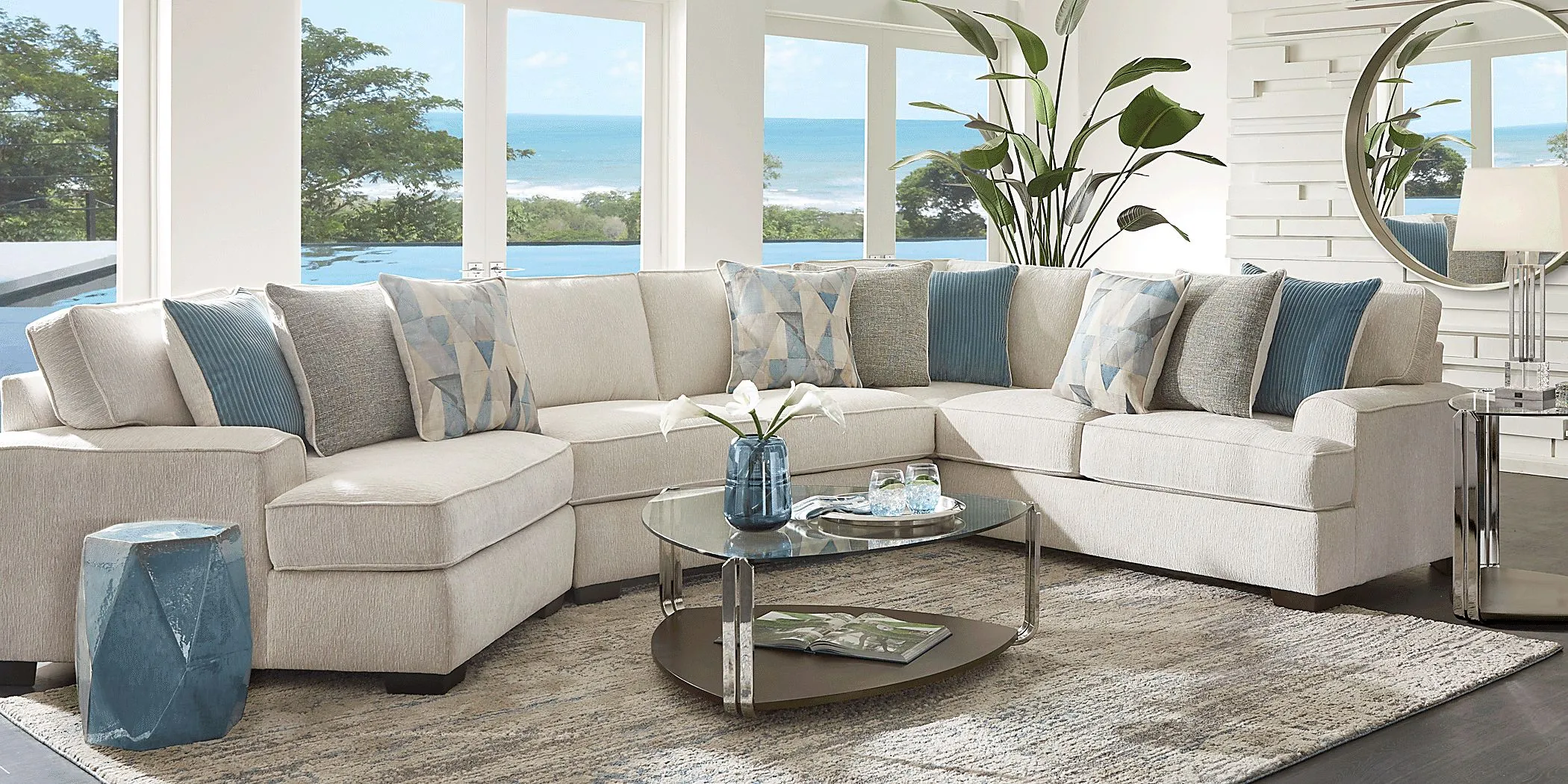 Sandia Heights Gray Chenille Fabric Sofa - Rooms To Go