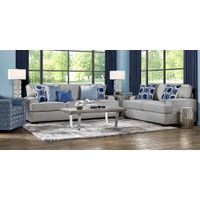 Hutchinson Gray 7 Pc Living Room with Sleeper Sofa