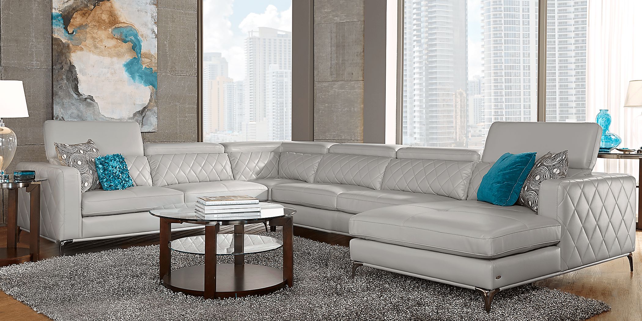 Via Sorrento Platinum 4 Pc Sectional