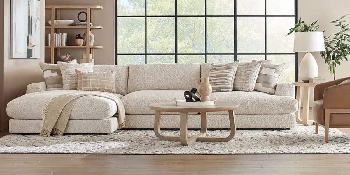 Montecito White 5 Pc Sectional Living Room