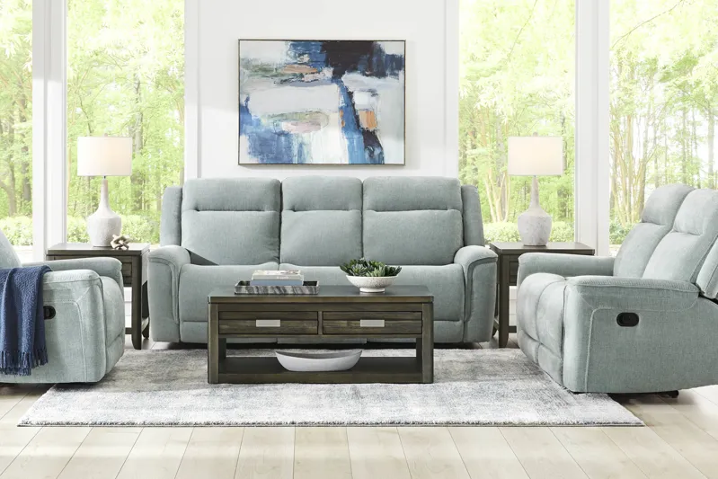 Meadow Park Seafoam 8 Pc Reclining Living Room