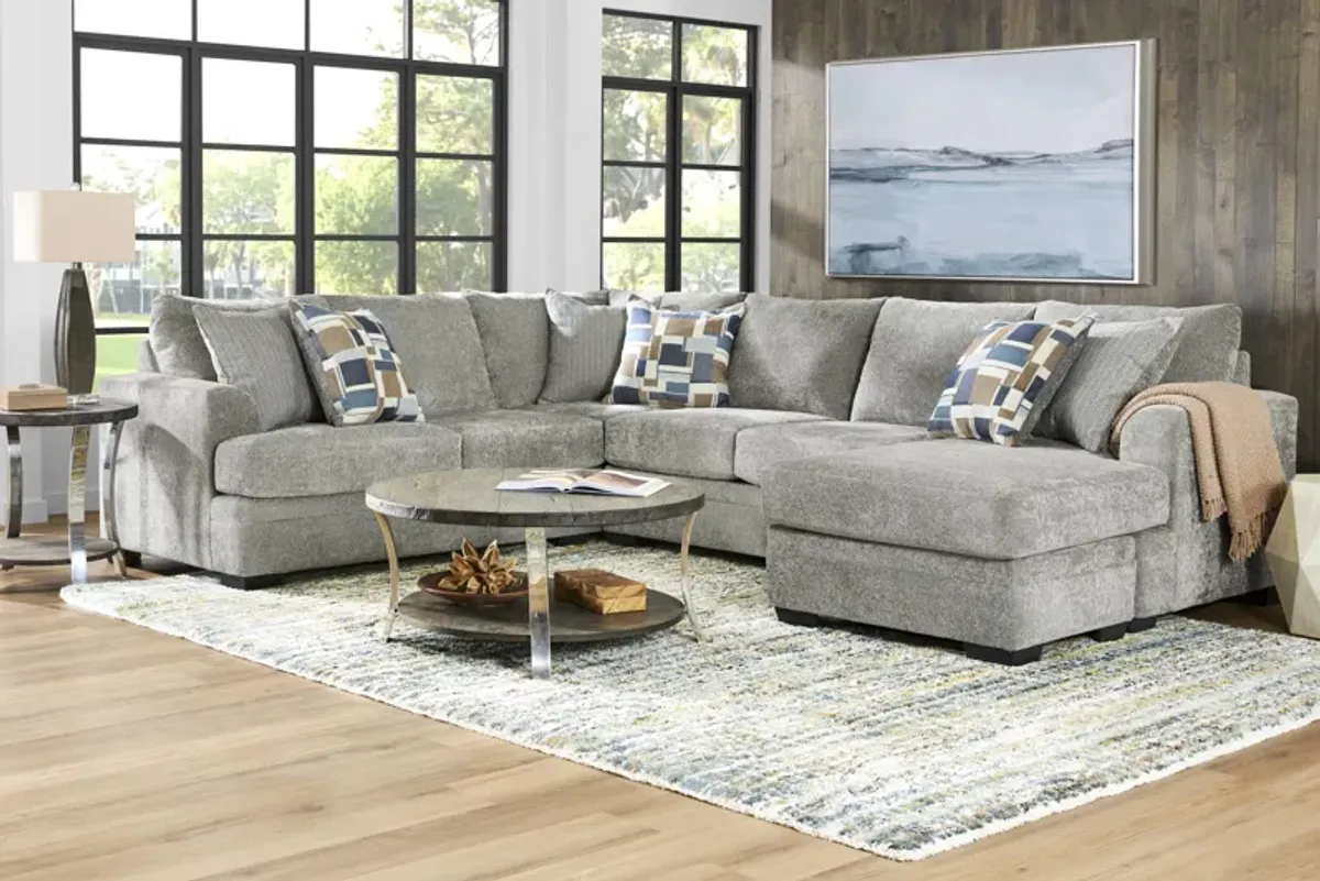 Copley Place Slate 2 Pc Sleeper Sectional
