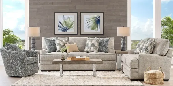 Arbour Hill Dove 8 Pc Living Room with Gel Foam Sleeper Sofa