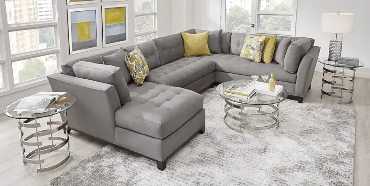 Metro Gray 4 Pc Sectional Living Room