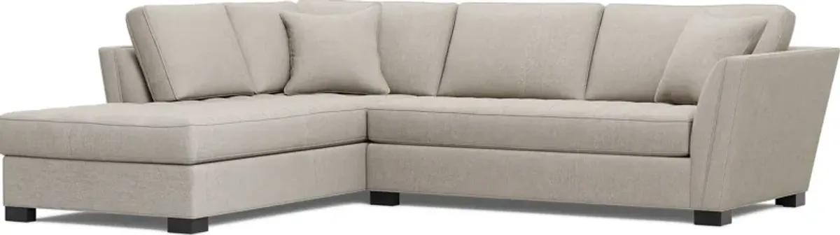 Calvin Heights Mushroom Textured 2 Pc Sectional