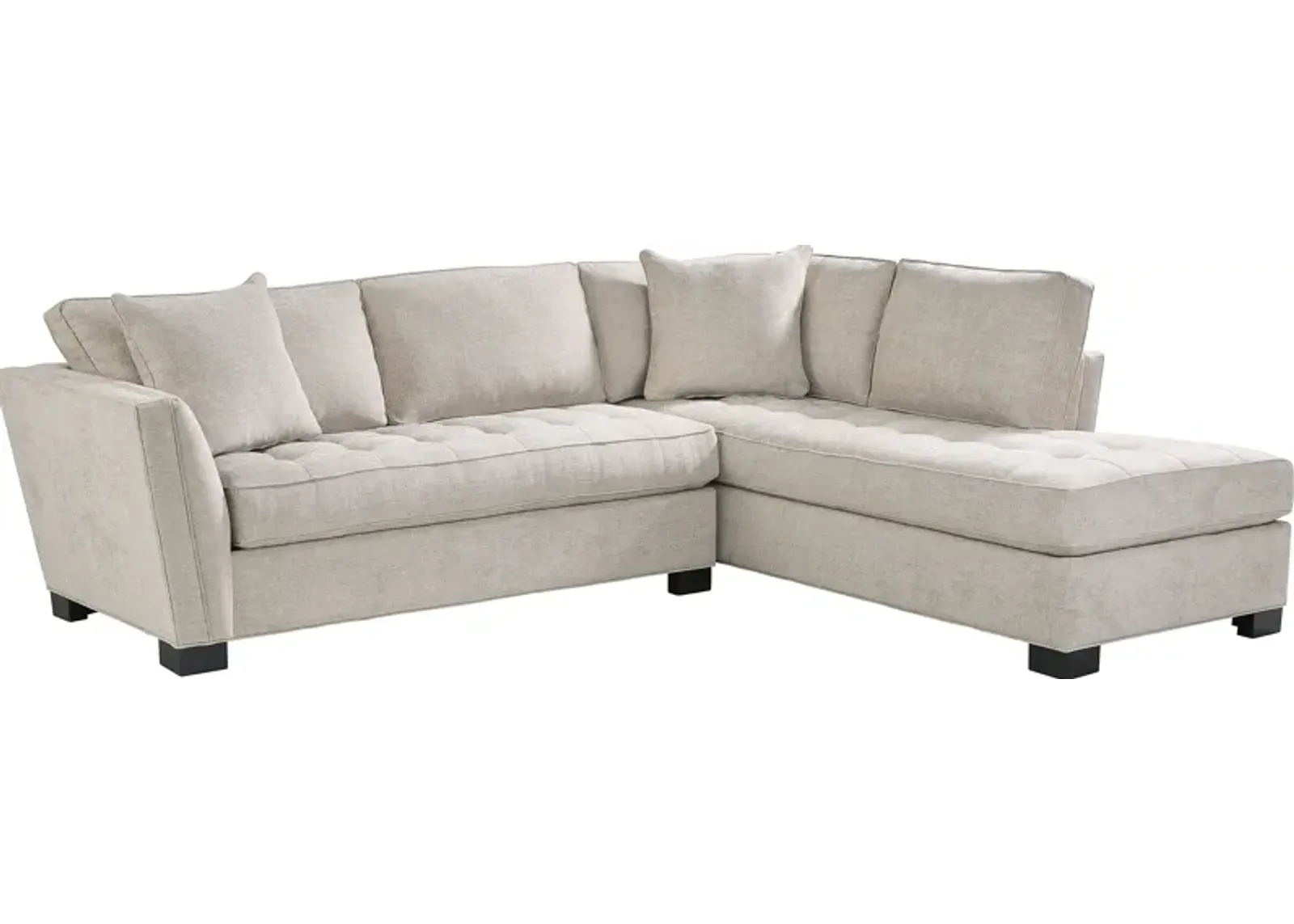 Calvin Heights Mushroom Textured 2 Pc Sectional