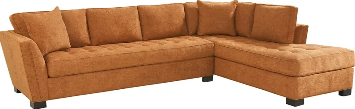 Calvin Heights Russet Textured 2 Pc XL Sectional