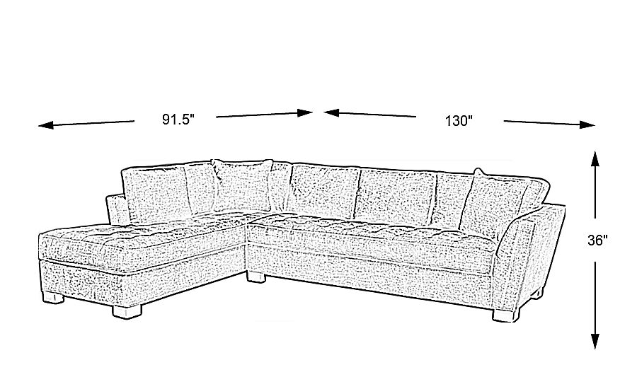 Calvin Heights Russet Textured 2 Pc XL Sectional