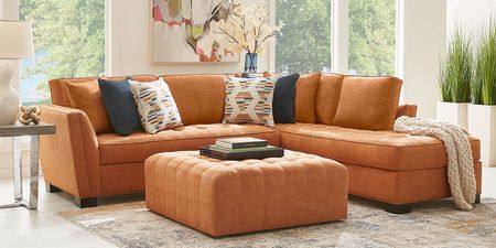 Calvin Heights Russet Textured 2 Pc Sectional