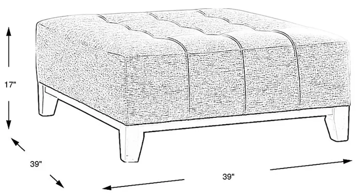 Chatham Navy Cocktail Ottoman