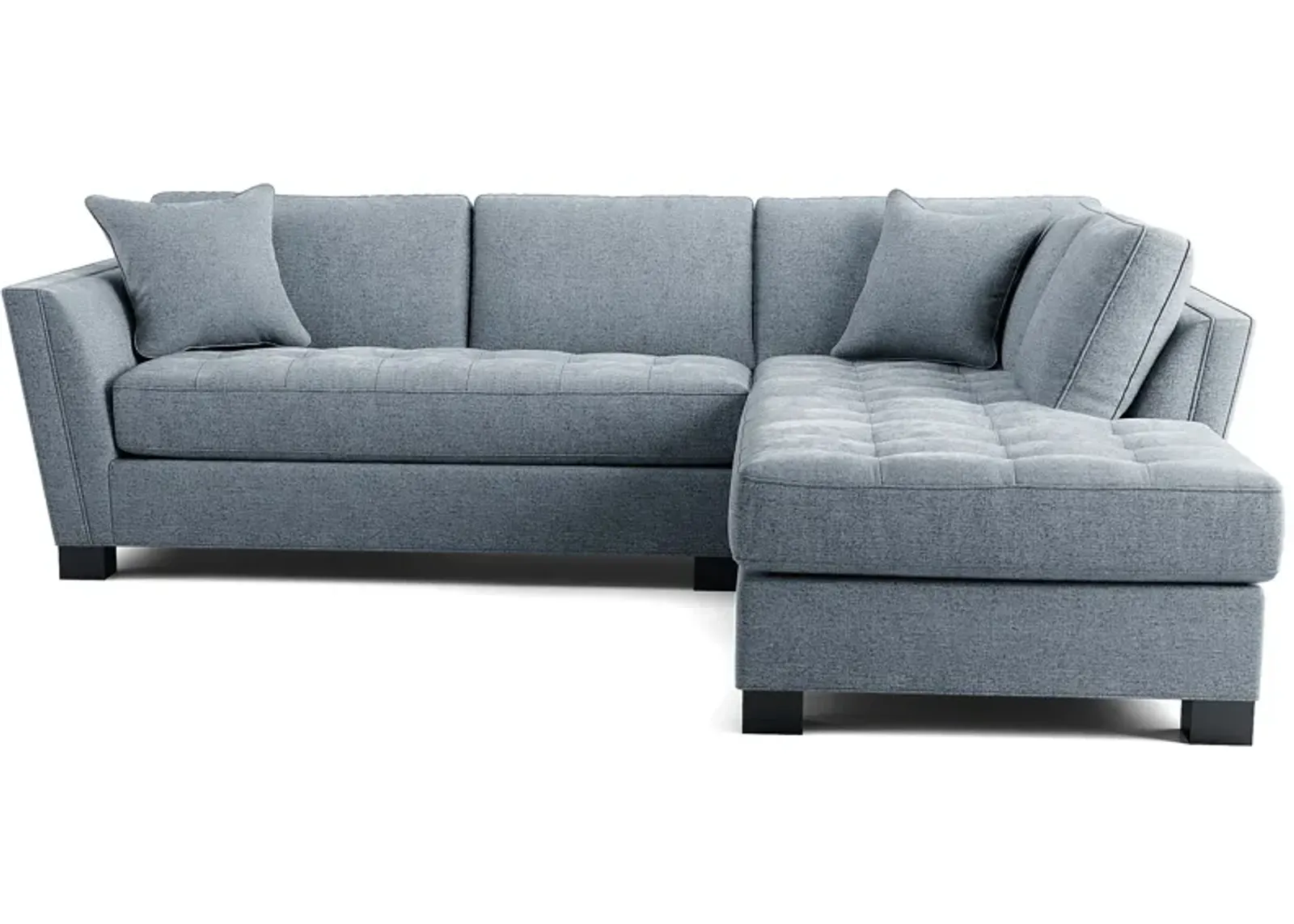 Calvin Heights Chambray Textured 2 Pc Sectional