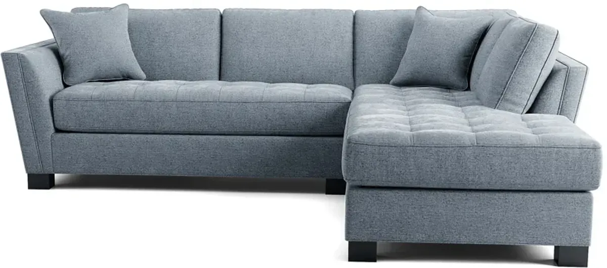 Calvin Heights Chambray Textured 2 Pc Sectional