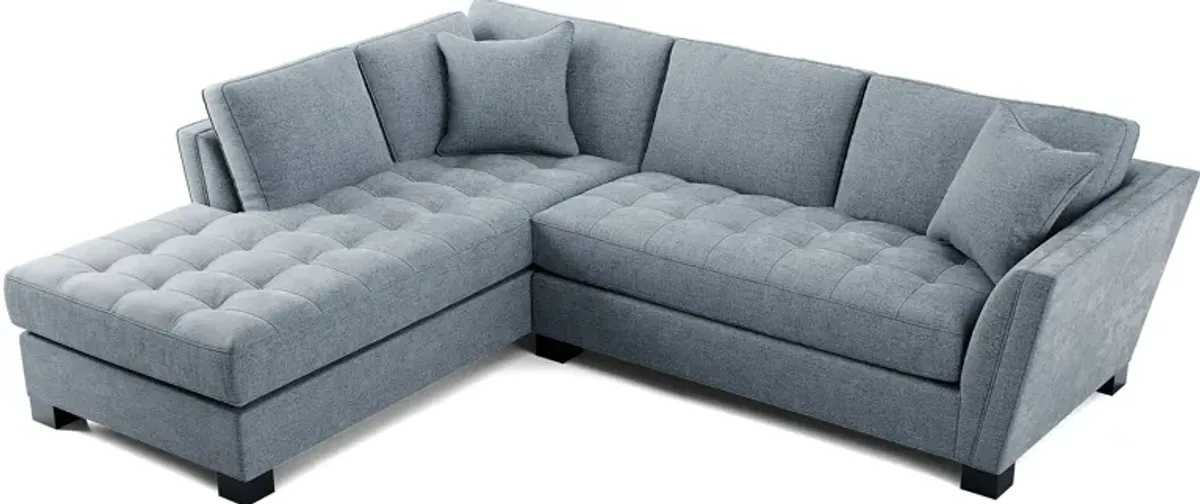 Calvin Heights Chambray Textured 2 Pc Sectional