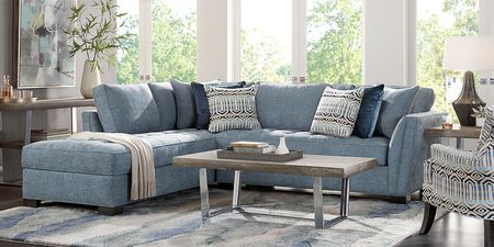 Calvin Heights Chambray Textured 2 Pc Sectional