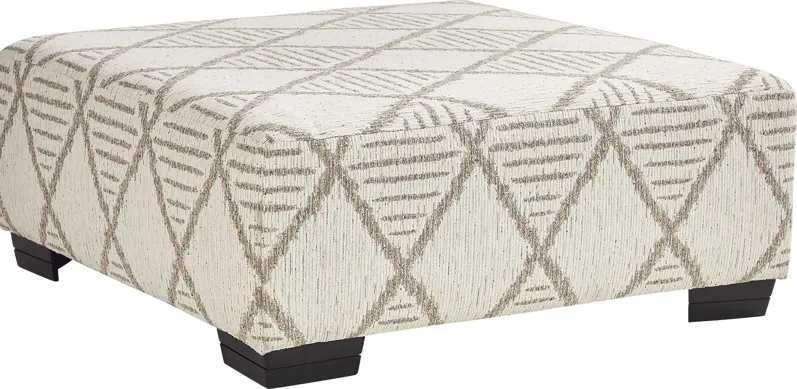 Highland Square White Cocktail Ottoman