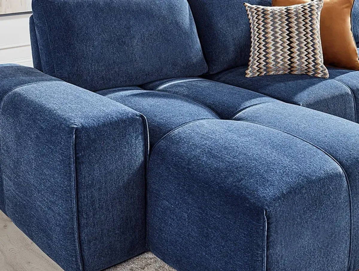 Laney Blue 6 Pc Sectional Living Room